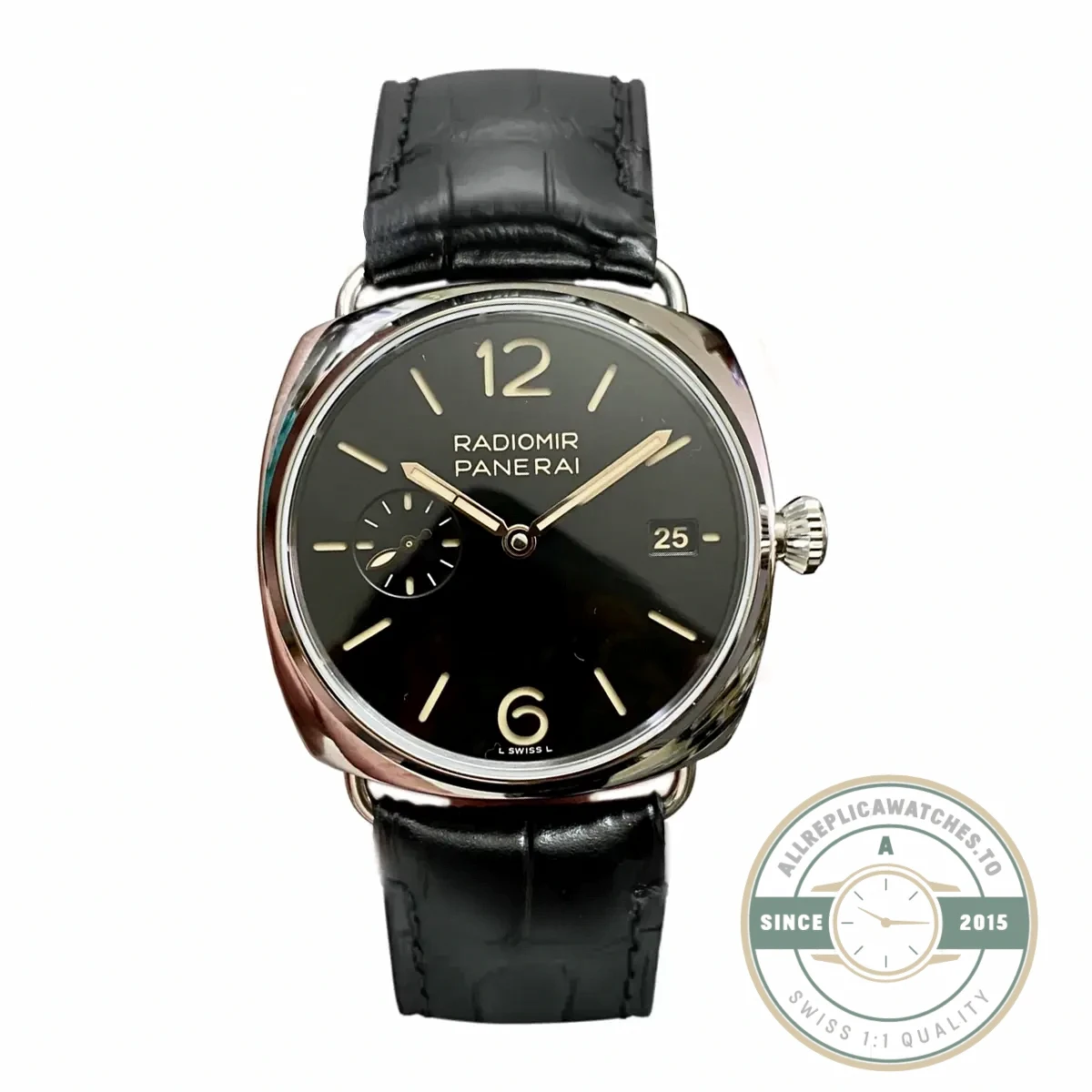 Panerai Radiomir replica PAM 1294 black sandwich dial steel case