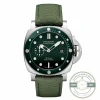 Panerai Submersible replica PAM1287 Verde Smeraldo green sandwich dial steel case