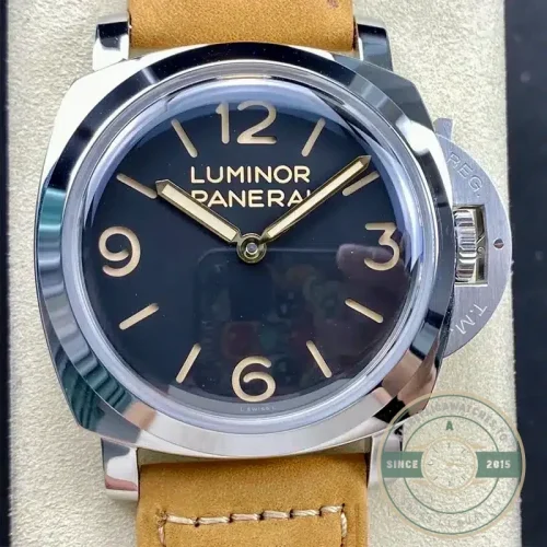 Panerai Luminor 1950 replica PAM372 black sandwich dial 47mm steel case