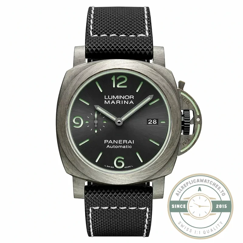 Panerai Luminor Marina replica PAM 1119 grey dial Carbotech case