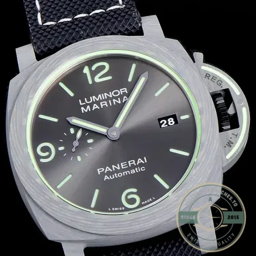 Panerai Luminor Marina replica PAM 1119 grey dial Carbotech case
