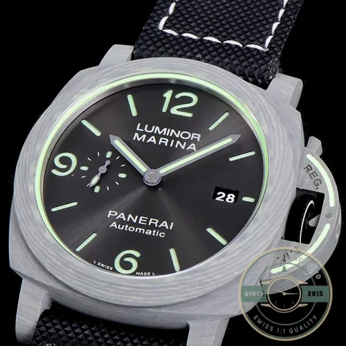 Panerai Luminor Marina replica PAM 1119 grey dial Carbotech case