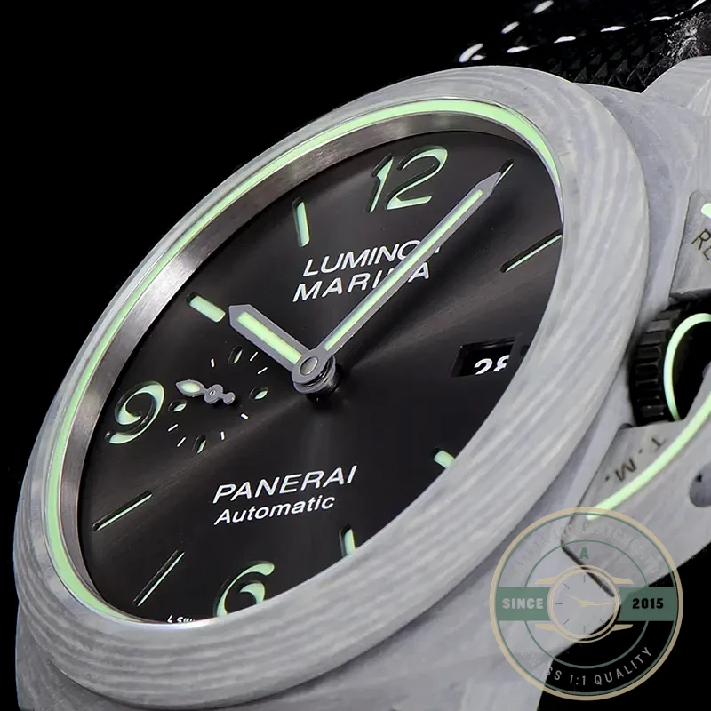 Panerai Luminor Marina replica PAM 1119 grey dial Carbotech case