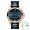 Panerai Luminor Marina replica PAM 1114 Goldtech case blue sandwich dial