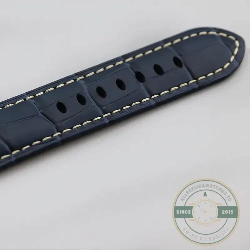 Panerai Luminor Marina replica PAM 1114 Goldtech case blue sandwich dial