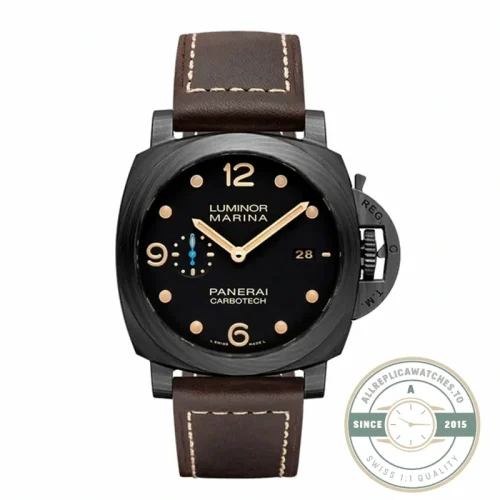 Panerai Luminor replica PAM00661 black Carbotech case with sandwich dial