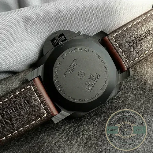 Panerai Luminor replica PAM00661 black Carbotech case with sandwich dial