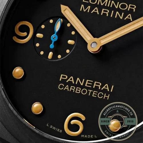 Panerai Luminor replica PAM00661 black Carbotech case with sandwich dial