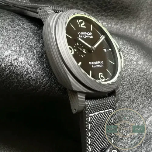 Panerai Luminor Marina replica PAM01118 black dial Carbotech case