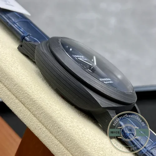 Panerai Luminor Marina replica PAM1664 blue sandwich dial Carbotech case