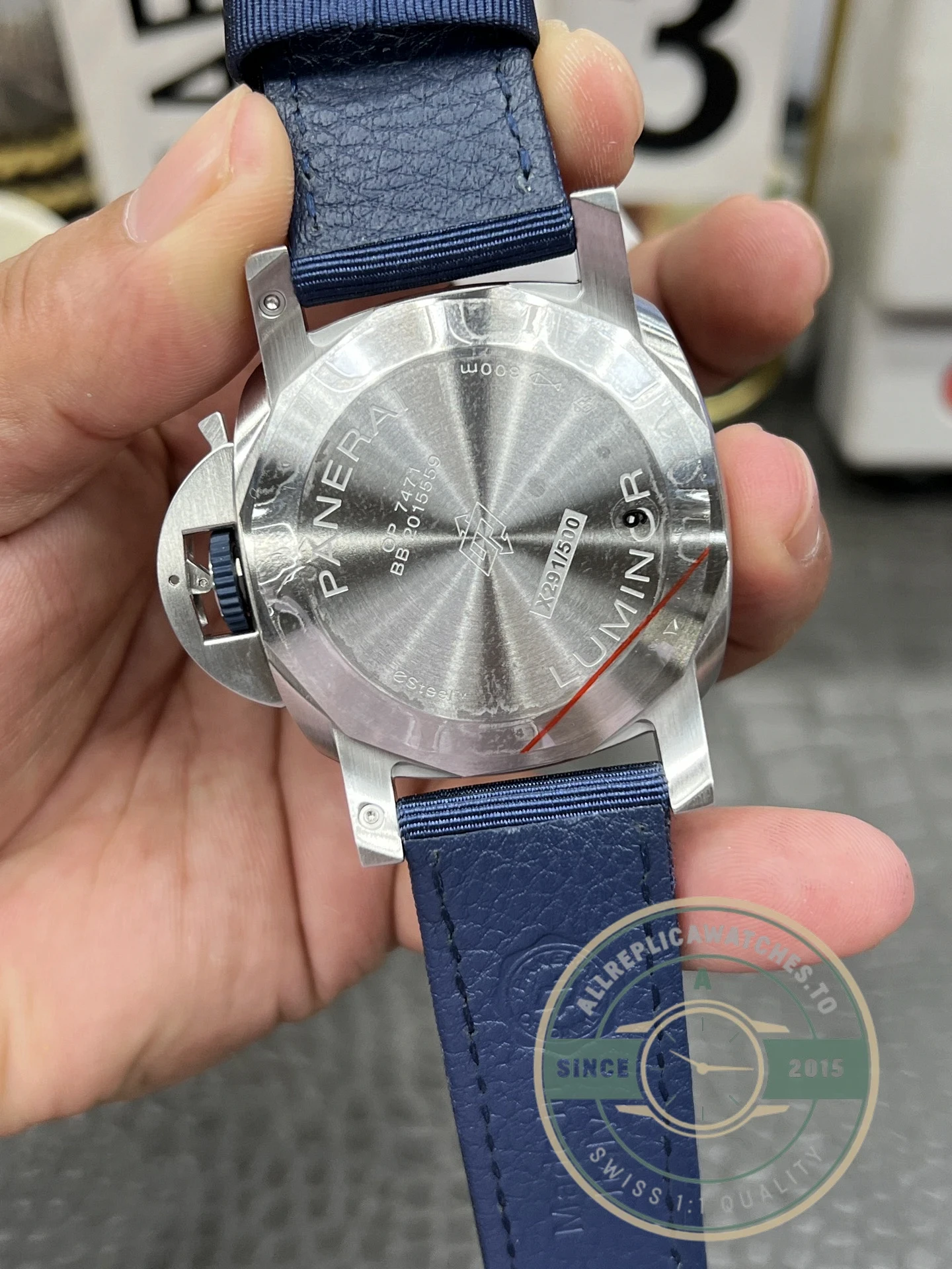 Panerai Replica Luminor replica PAM1157 blue dial Carbotech case