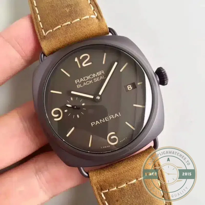 Panerai Replica Radiomir replica PAM 505 brown sandwich dial 40mm case