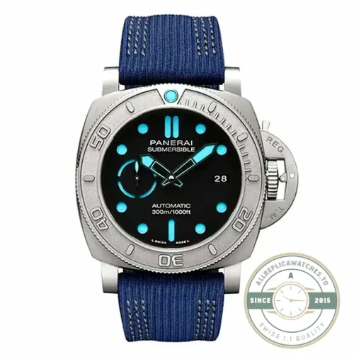 Panerai Replica Submersible replica PAM985 black dial titanium case Mike Horn Edition