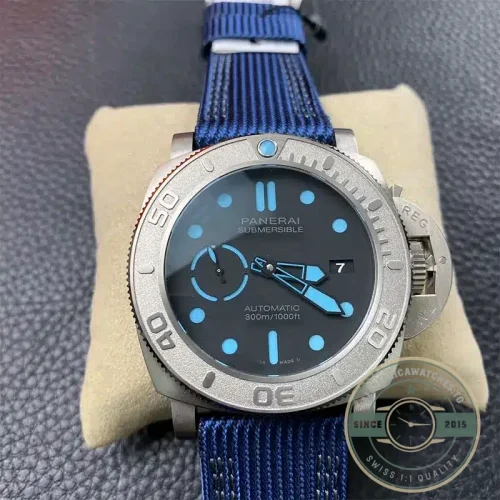 Panerai Replica Submersible replica PAM985 black dial titanium case Mike Horn Edition