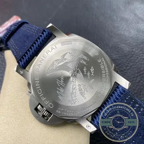 Panerai Replica Submersible replica PAM985 black dial titanium case Mike Horn Edition