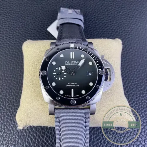 Panerai Submersible replica PAM1288 grey Grigio Roccia dial steel case