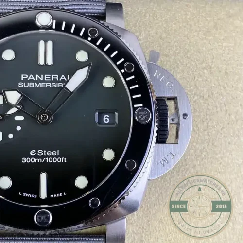 Panerai Submersible replica PAM1288 grey Grigio Roccia dial steel case