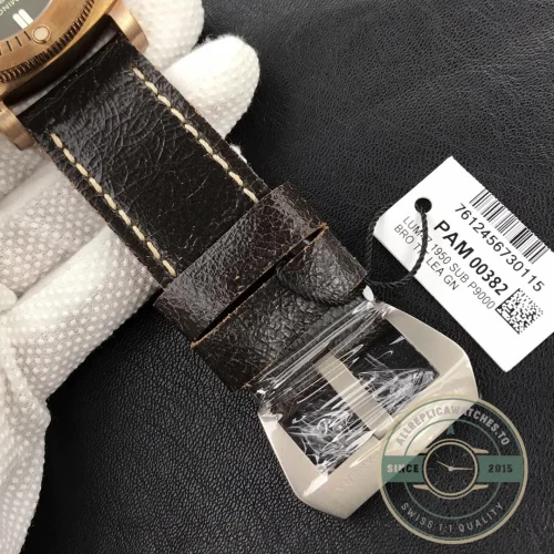 Panerai Luminor replica Submersible PAM382 grey dial Carbotech case