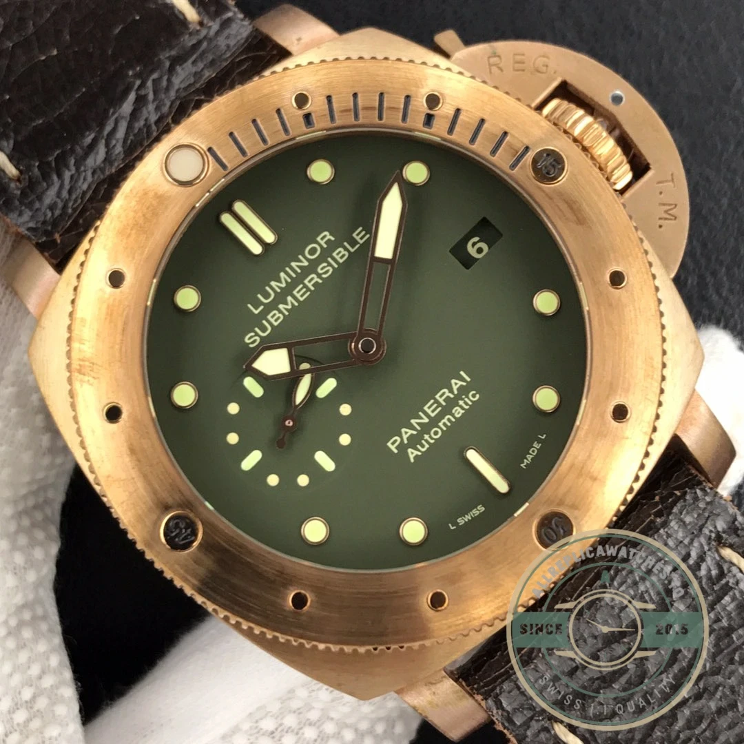 Panerai Luminor replica Submersible PAM382 grey dial Carbotech case