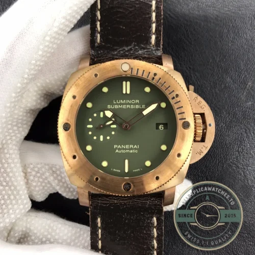 Panerai Luminor replica Submersible PAM382 grey dial Carbotech case