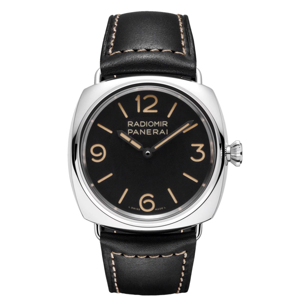 Panerai Radiomir watch with wire-loop lugs and cushion case